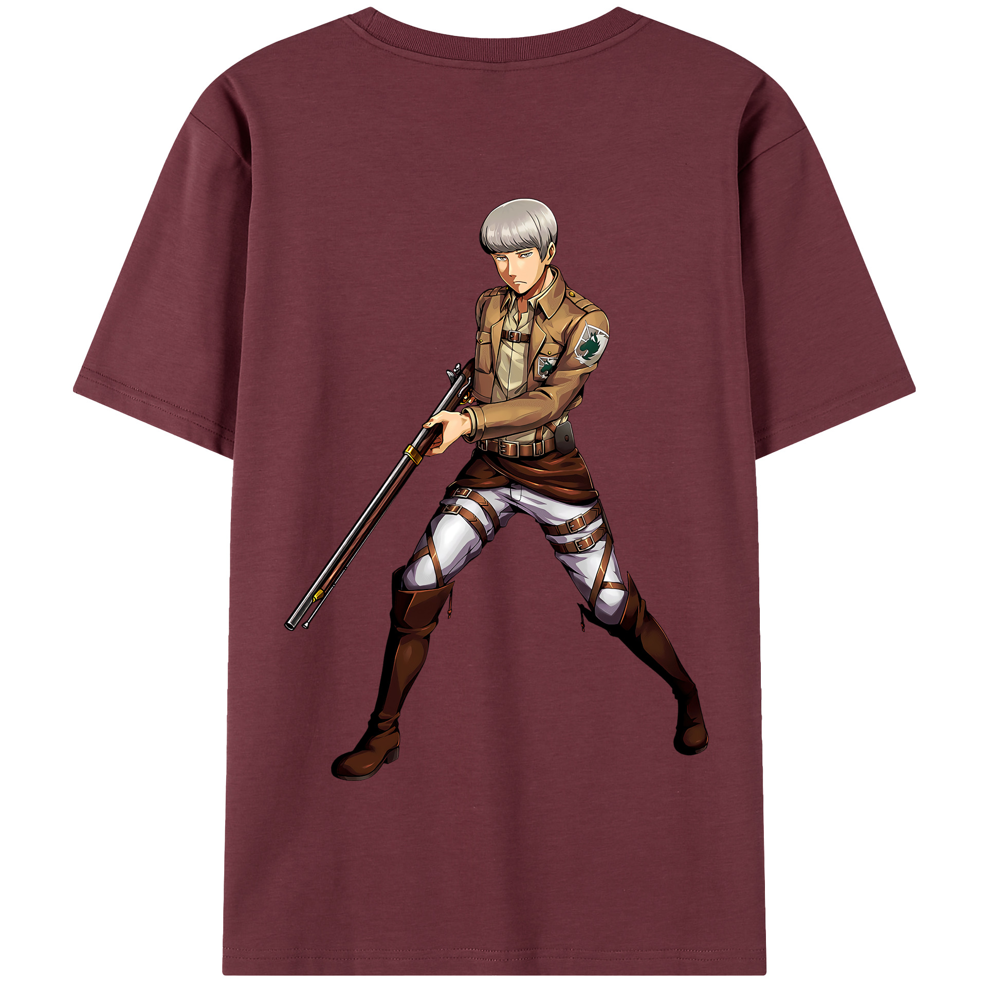 （画像用） 進撃の巨人 Attack on Titan 綿100％半袖Tシャツ（背面プリント）